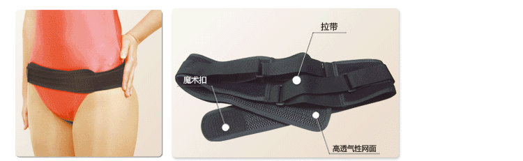 百傲鲨低位护腰穿戴效果实物